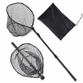 Fishing Net, Foldable Landing Nets with Telescopic Handle, Portable Lightweight and Stronger 6063 Aluminum Fish Gear, Soft Silicone Fish-Friendly Fishing Net, Foldable Landing Nets with Telescopic Handle, Portable Lightweight and Stronger 6063 Aluminum Fish Gear, Soft Silicone Fish-Friendly